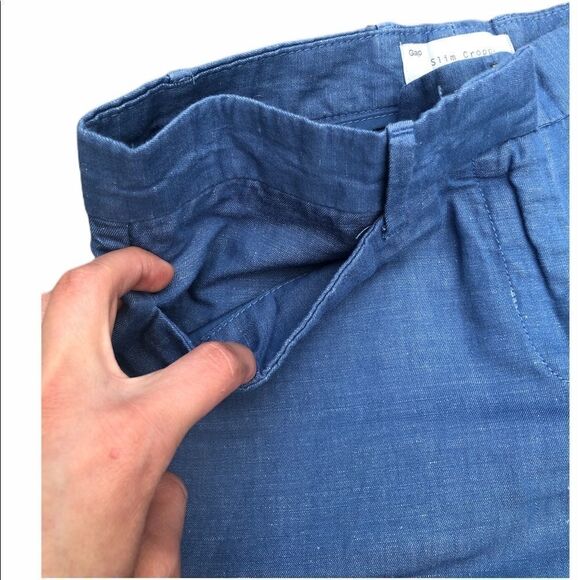 Girlfriend Khakis in Chambray - Picture 6 of 10